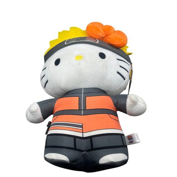 Naruto Shippuden x Hello Kitty Naruto Uzumaki 13” Plush Doll Kidrobot Sanrio - Picture 3 of 6